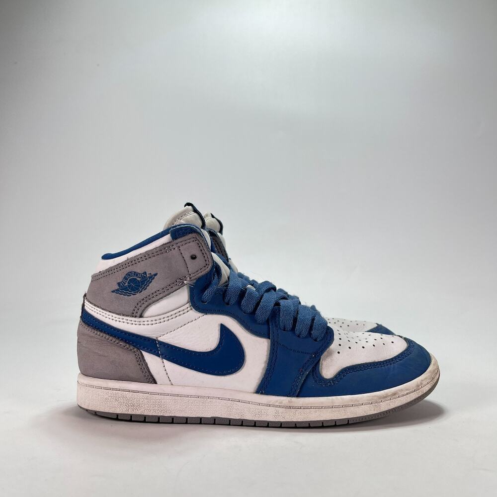 Air Jordan 1 Retro High OG Blue White Grey Sneakers FD1412-410 Youth Size 3Y